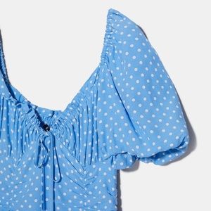 Zara polka dot blue dress Clearance